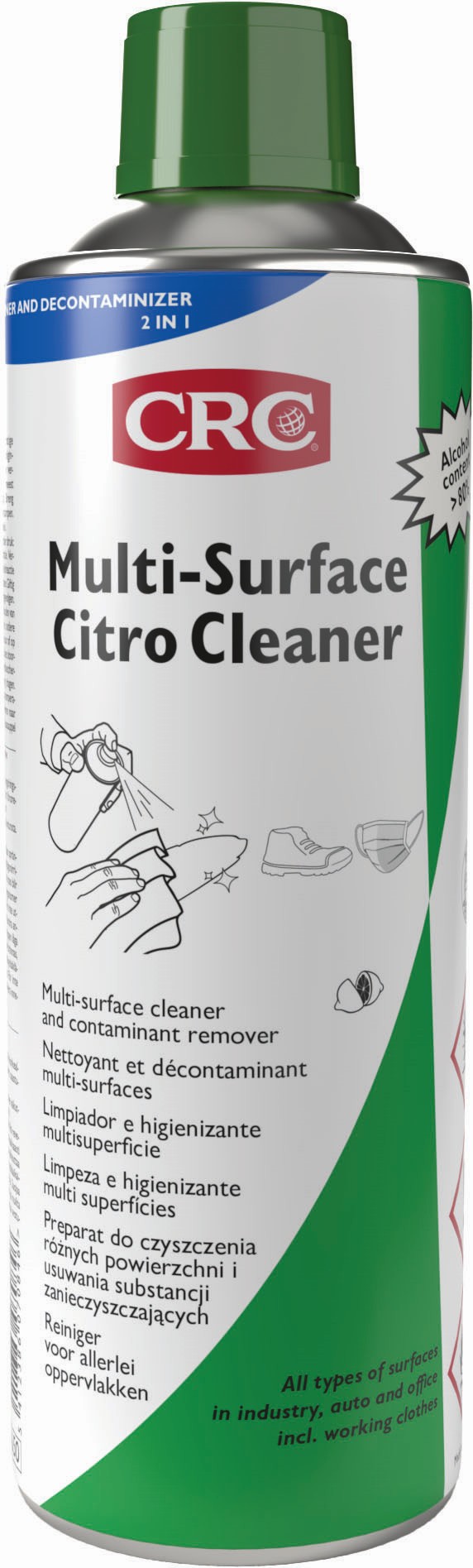 MULTI-SURFACE CITRO CLEANER - Limpiador e higienizante multisuperficie con >80% alcohol
